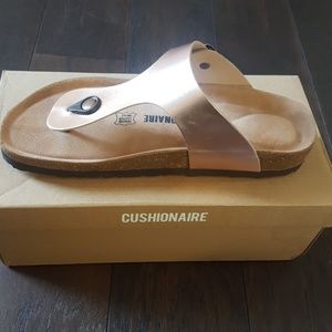 Rose Gold T-strap Sandals Birkenstock Inspired